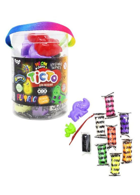 Набор теста для лепки FLUORIC, 8 цветов (TMD-FL-8-01U) Danko Toys (362425944)