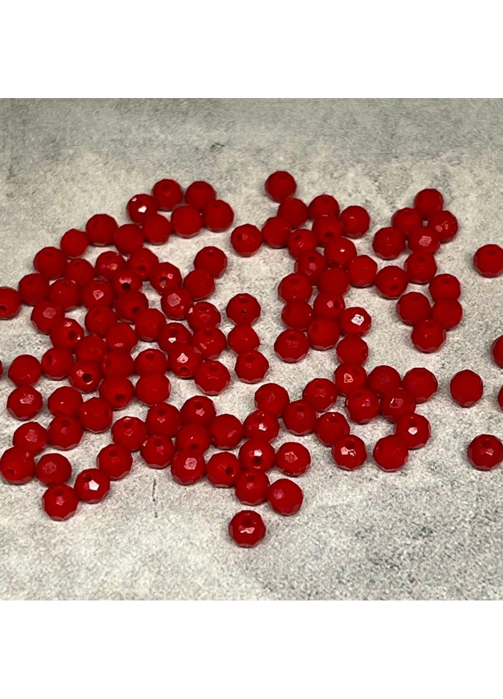 Бусина Рондель 4*3 мм, цвет- красный (не прозрачный), арт 018264, 1-нить ≈120-125 шт No Brand (332994612)