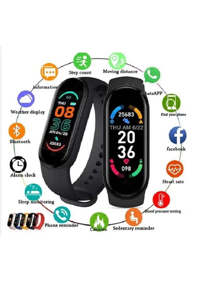 Smart Band м 6 фітнес браслет, чорний Xiaomi (363832127)