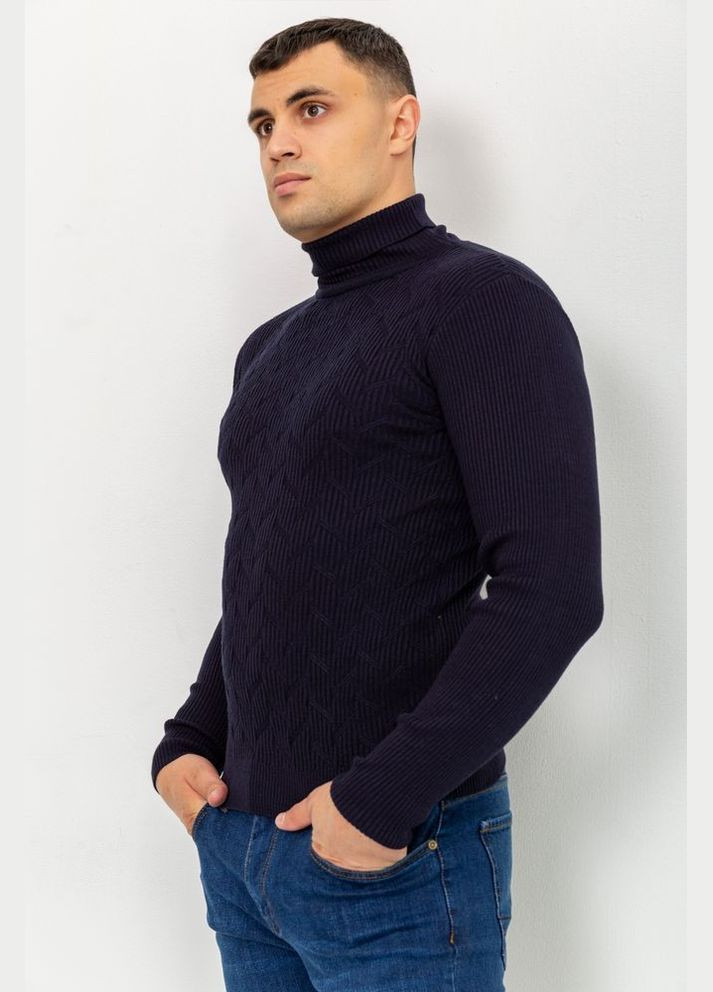 Темно-синий свитер-гольф мужской, 161r892 Ager