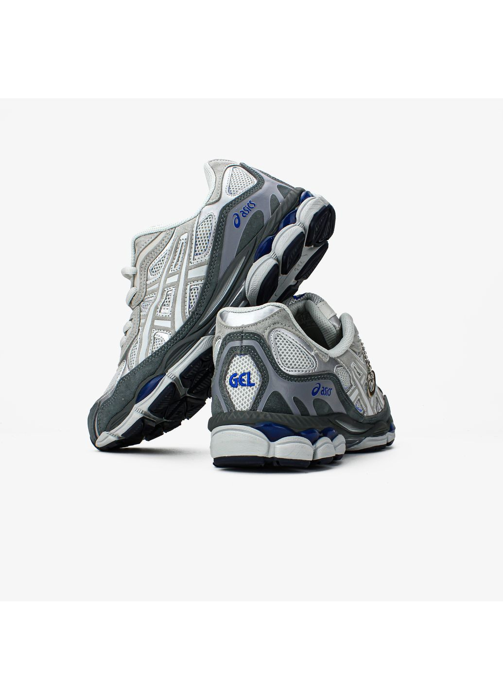 Серые демисезонные кроссовки мужские и женские asics gel nyc gravel | асикс гель-нюк серые No Brand
