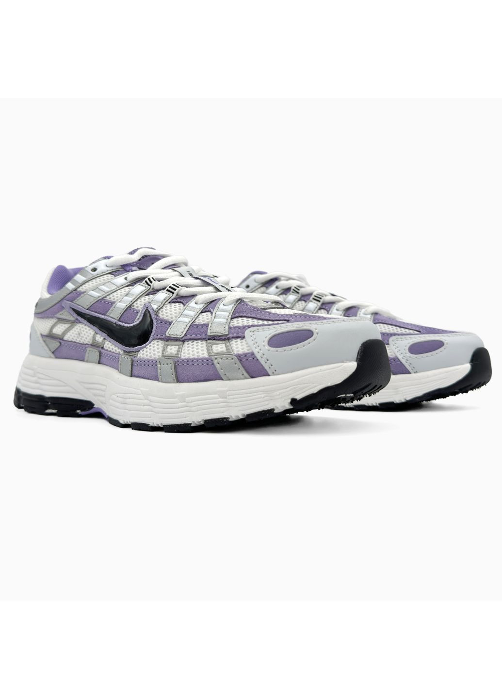 КРОССОВКИ ЖЕНСКИЕ NIKE P-6000 WHITE / VIOLET / BLACK НАЙК П-6000 No Brand чёрные демисезоны (367167456)