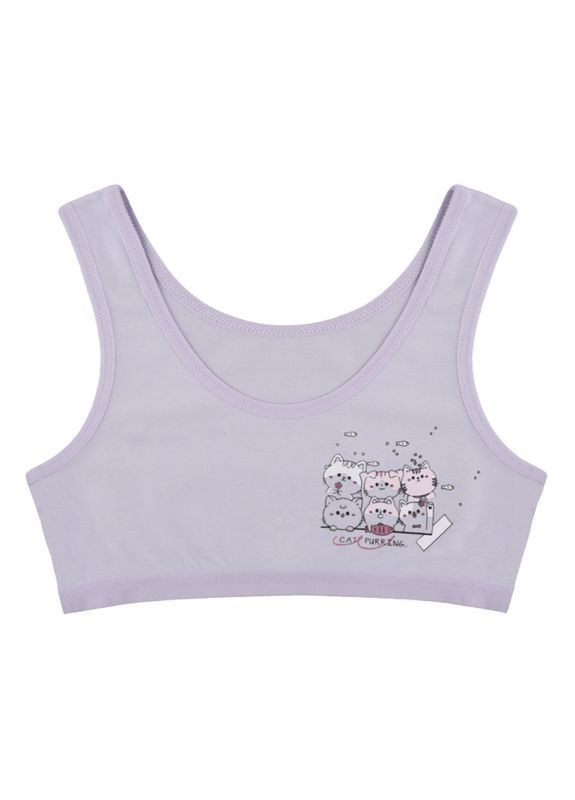 Топ для дівчинки з принтом Cat Purring Donella Топ (322578358)
