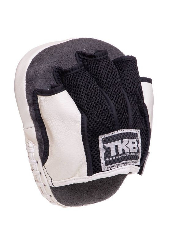 Лапа шкіряна зігнута (2шт) KING Light Weight Pro (р-р 18x15x4см, білий) (TKFML_Білий) Top King Boxing (361435868)