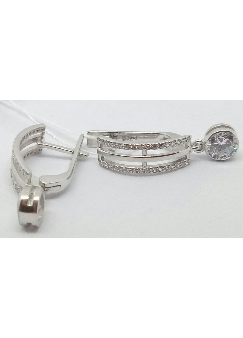 Серебряные серьги с фианитами. 20048Р Vegas (370160443)