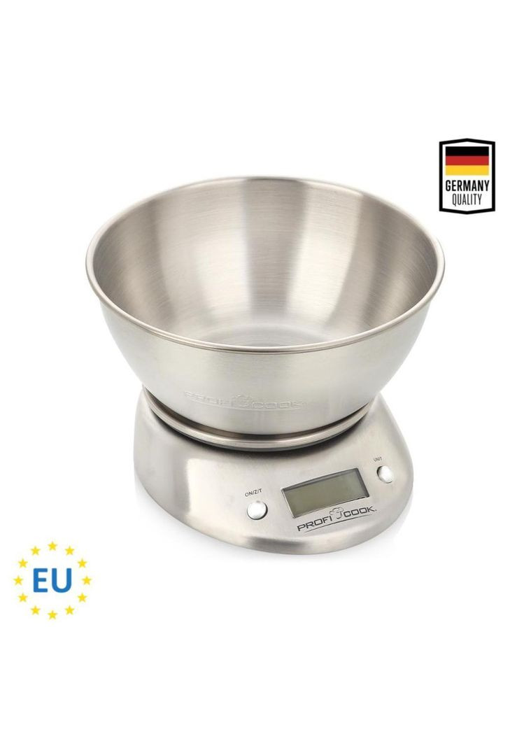 Ваги кухонні з чашею PC-KW 1040 (5 кг, г, мл, унції, рідка унція, функція тара) Proficook (311951731)
