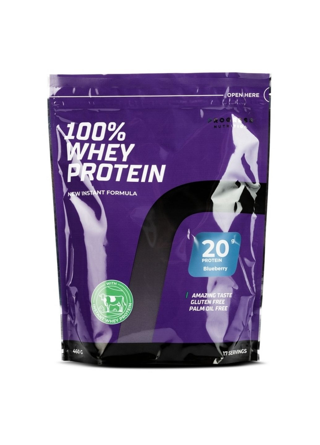 Протеїн 100% Whey Protein, 460 грам Чорниці Progress Nutrition (293342094)