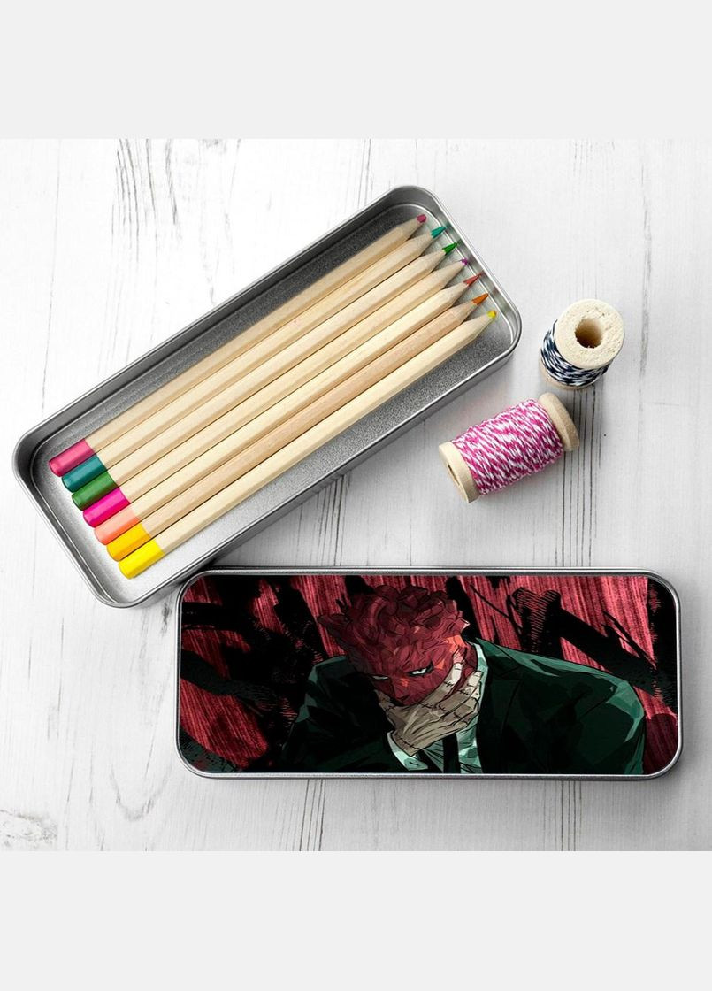 Органайзер для канцелярских принадлежностей металлический, кейс для мелочей Аниме Дорохедоро #004 7*18 см Silver No Brand (309160816)