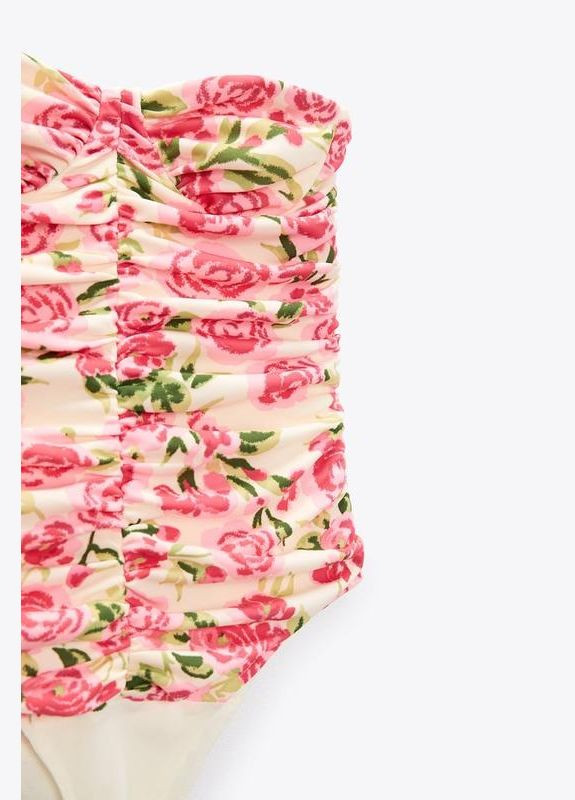 Корсет боді в квітковий принт Zara (332091963)