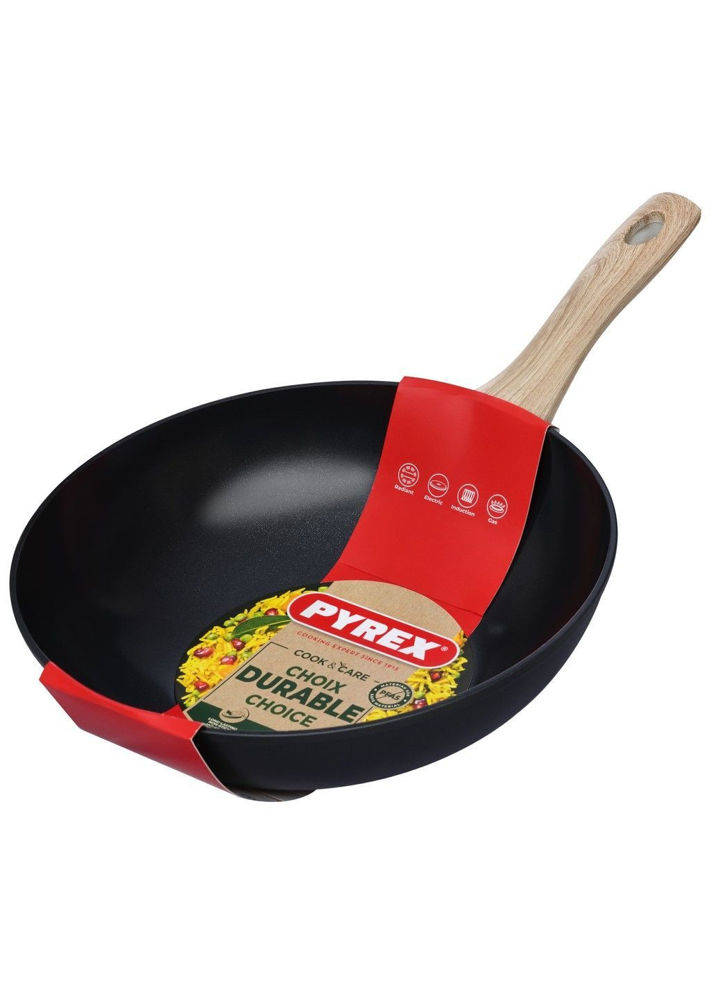 Сковорода Cook&Care WOK 28см индукция б/крышки (CR28BW6/8044) Pyrex (365277203)