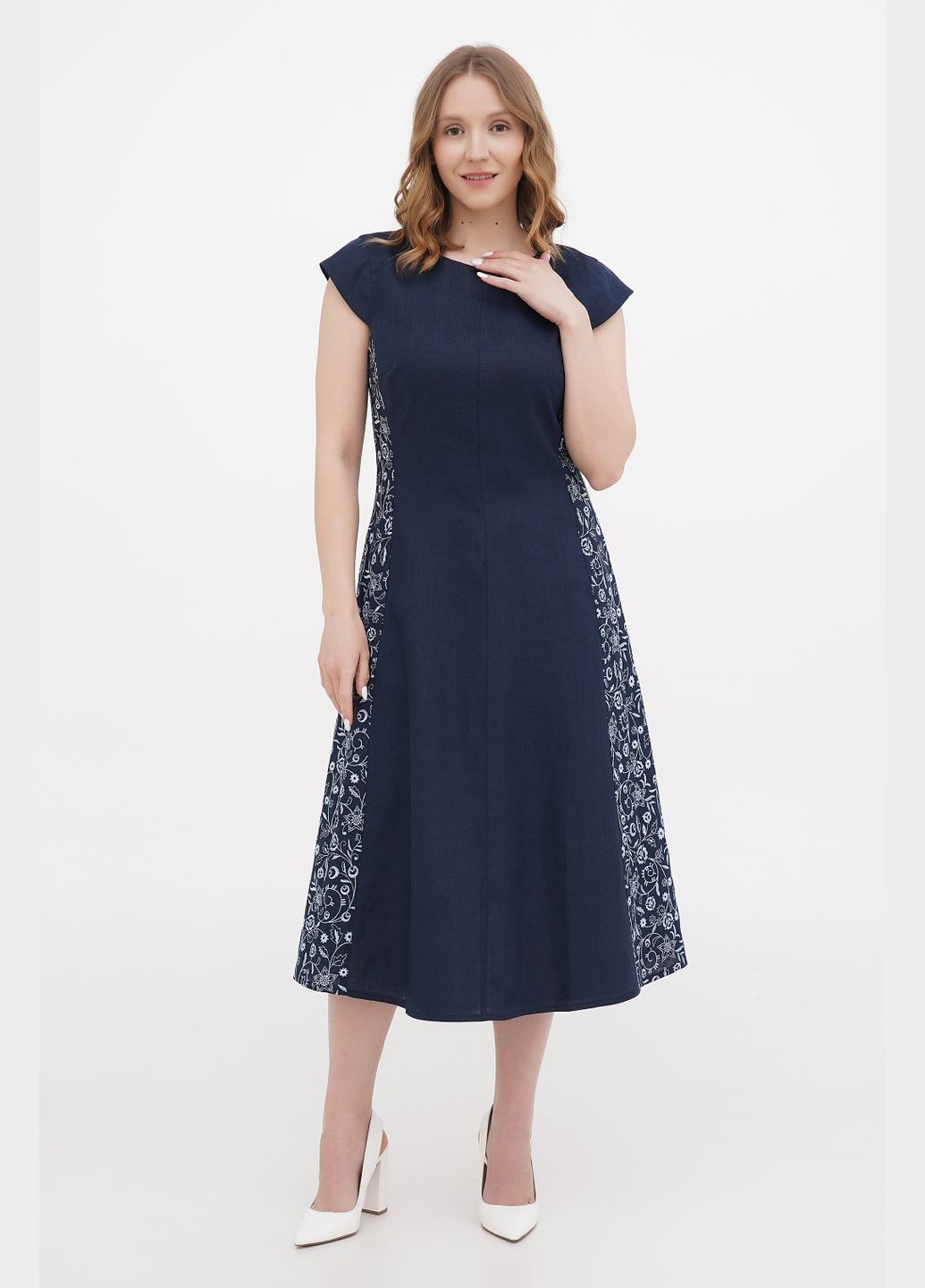 Синее платье корделия, синий, р.42, код 0244/42/999 ГАЛЕРЕЯ ЛЬОНУ