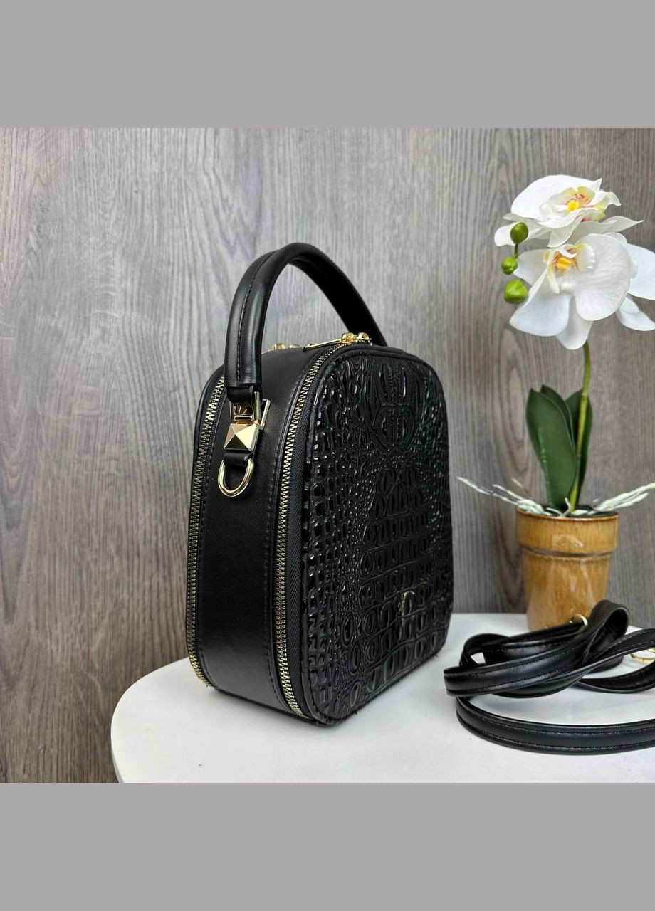 Модная женская сумочка овальная рептилия, полукруглая сумка на плечо крокодил лаковая No Brand (334730999)