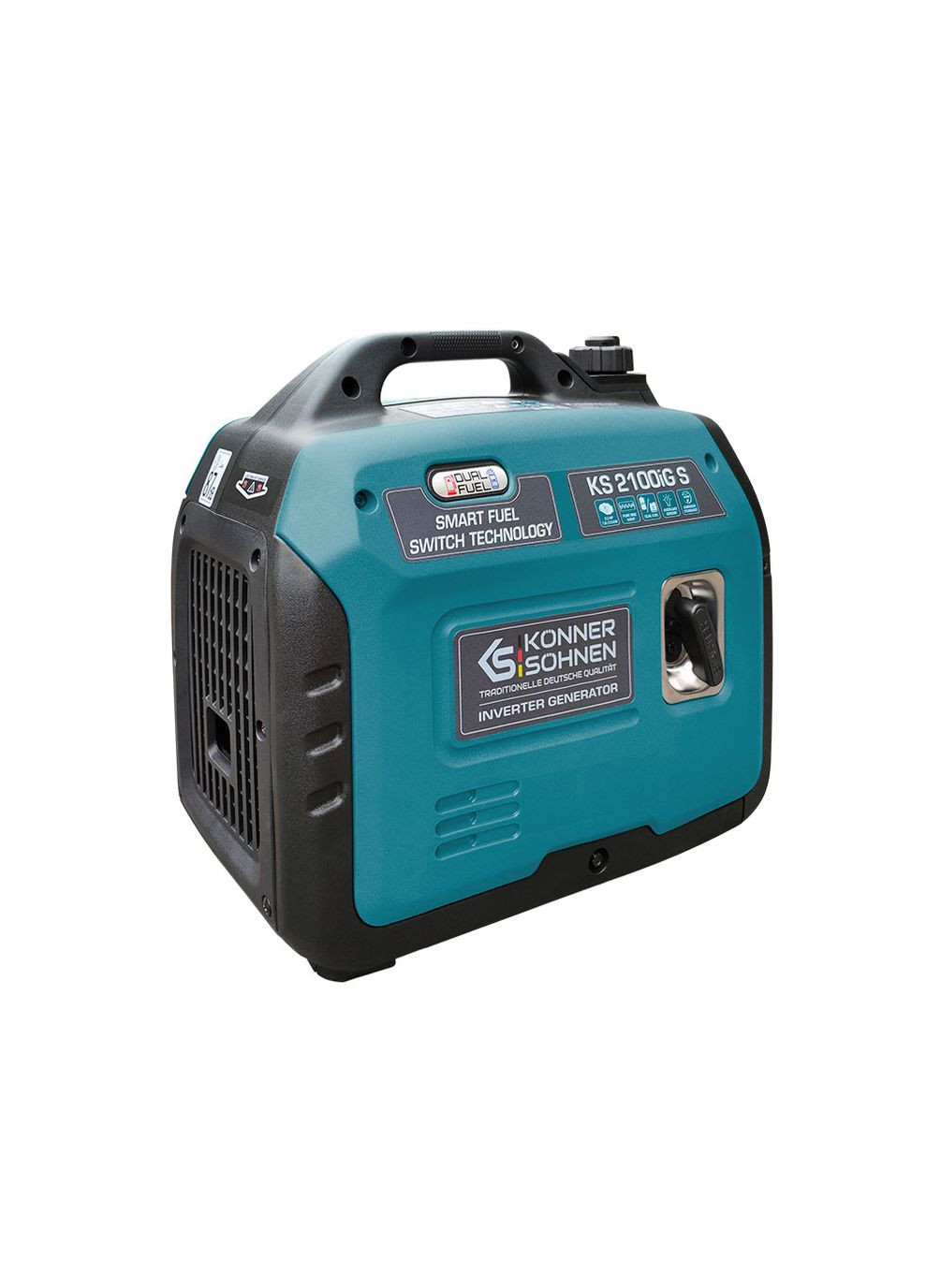 Інверторний генератор KS 2000iG S (2 кВт, 50 Гц, 230 В, 5 л, 0.8 л/год) бензиновий/газовий однофазний (22957) No Brand (331344931)