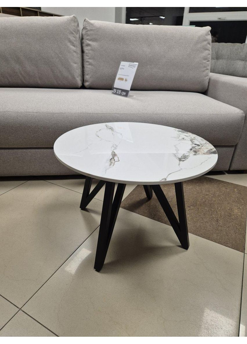 Журнальный столик COLORADO белый глянец/черный Intarsio (365461326)