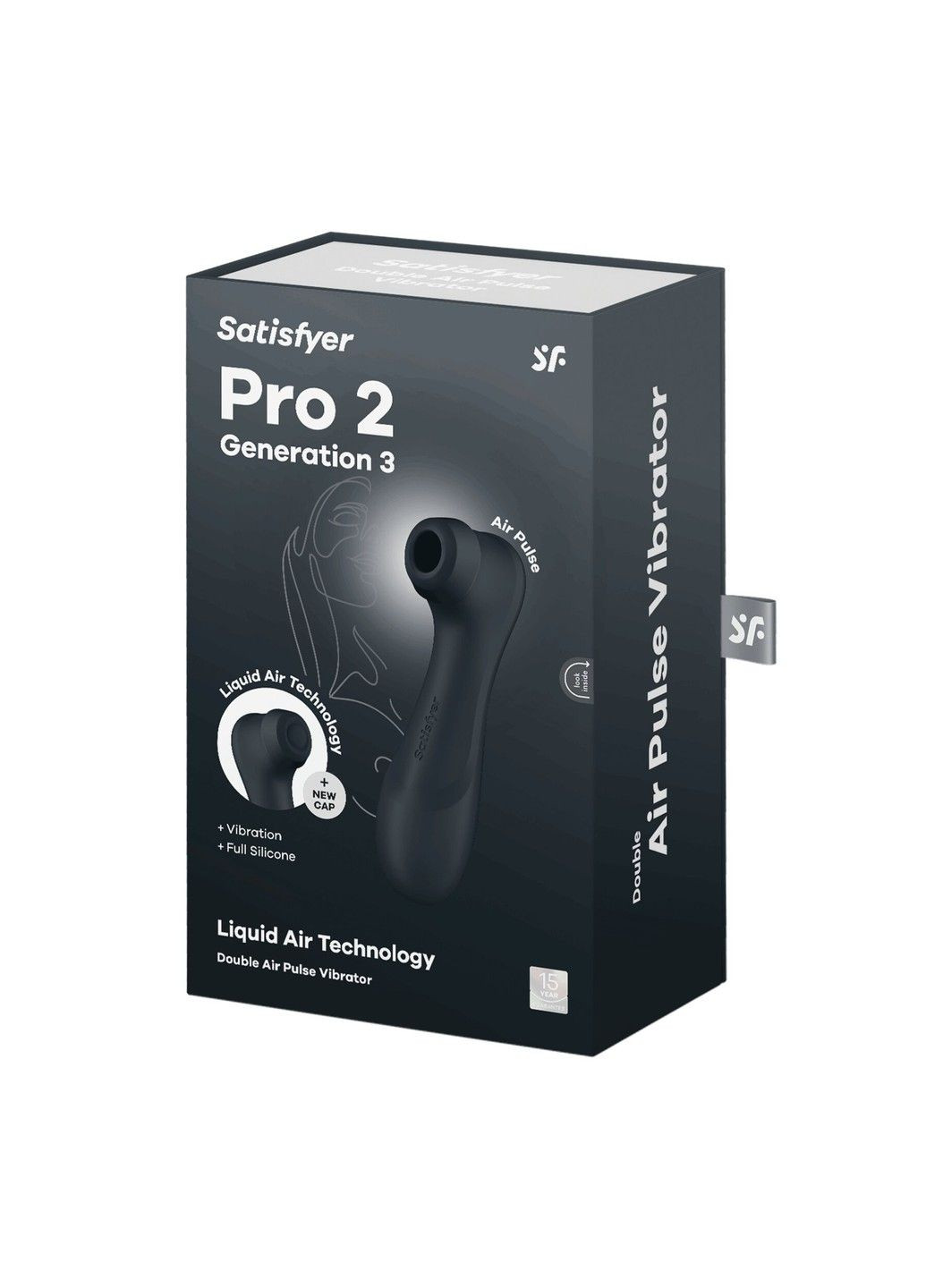 Вакуумний кліторальний стимулятор Pro 2 Generation 3 with Liquid Air Dark Grey Satisfyer (316163630)