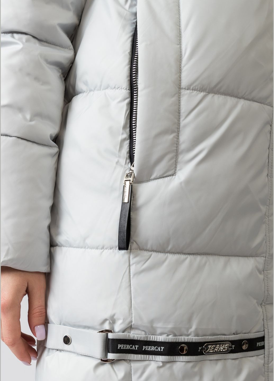 Серый зимний Пуховик Peercat