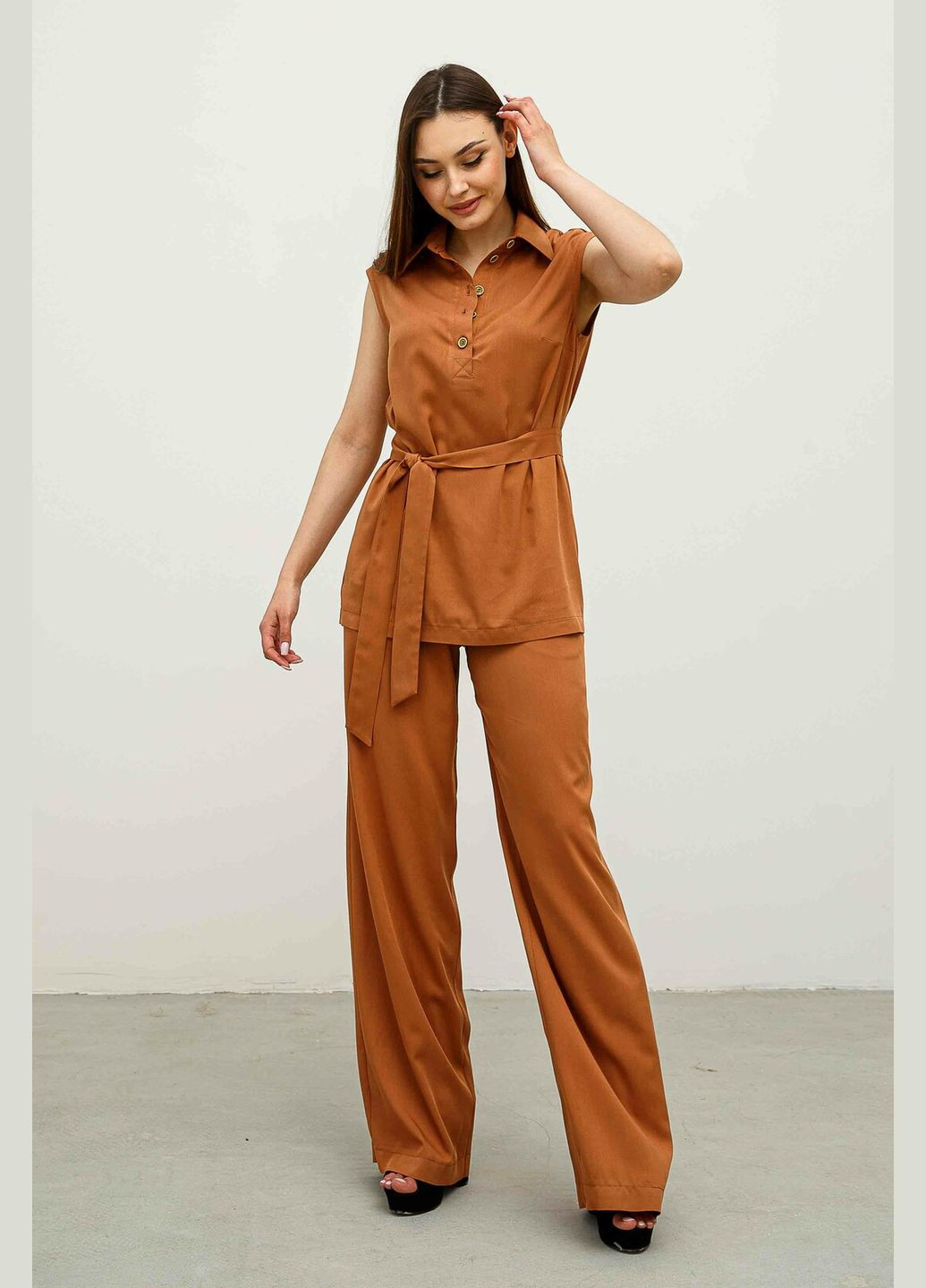 Женские прямые брюки с завышенной талией на резинке (БР 0123) RiMari (364462372)