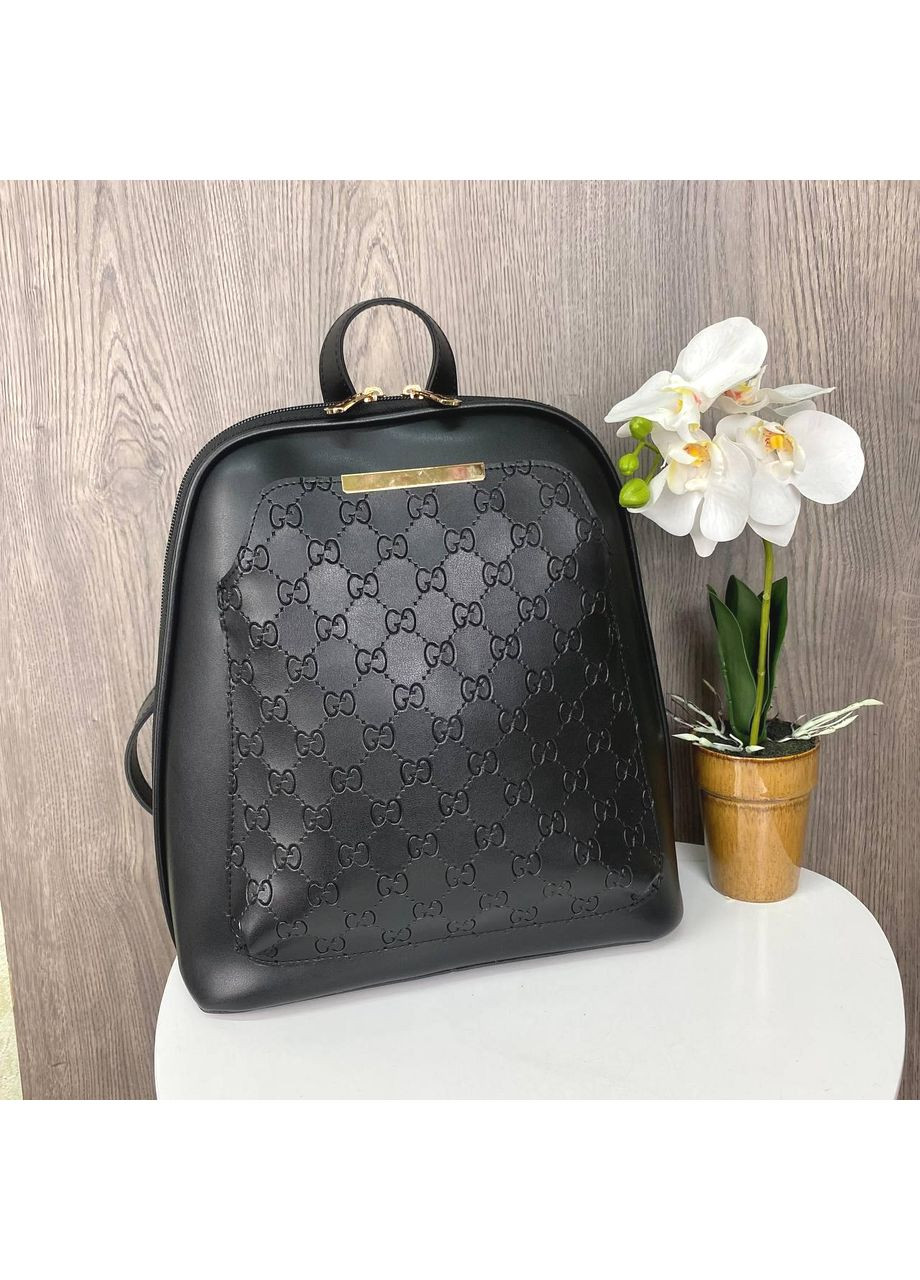 Жіночий міський рюкзак сумка трансформер чорний екошкіряний рюкзачок для дорослихний рюкзак ProDobro (363259917)