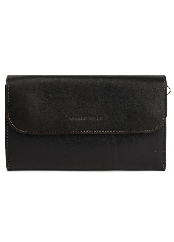 Сумка планшет на запястье мужская из натуральной кожи для телефона и для документов маленькая Коричневый 38122 Grande Pelle (361348788)