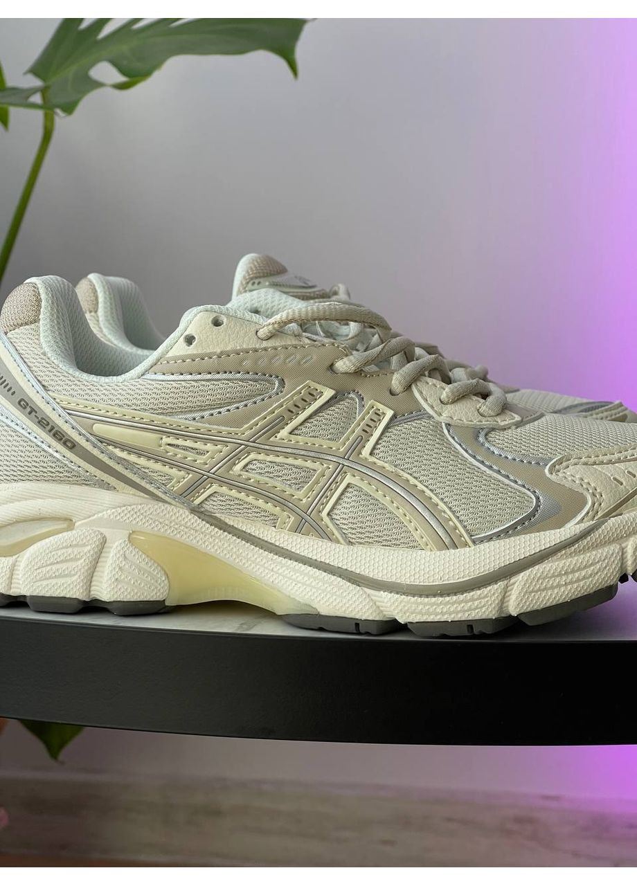 Бежевые демисезонные кроссовки мужские и женские asics gt-2160 beige | асикс gt-2160 бежевый No Brand