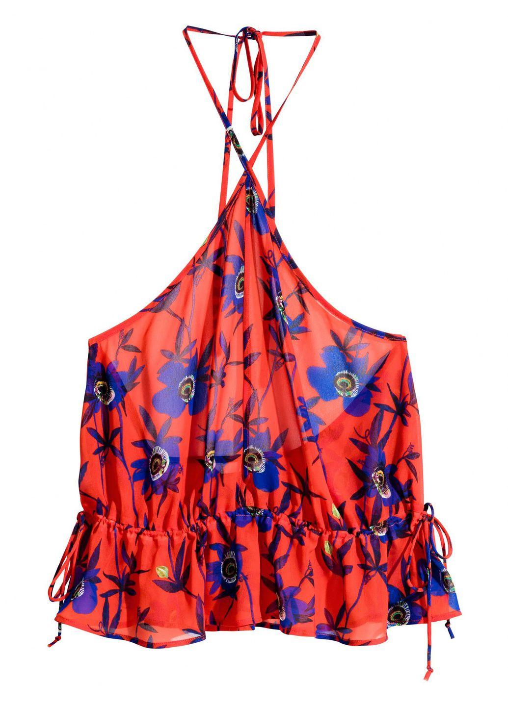 Красная майка с вырезом H&M