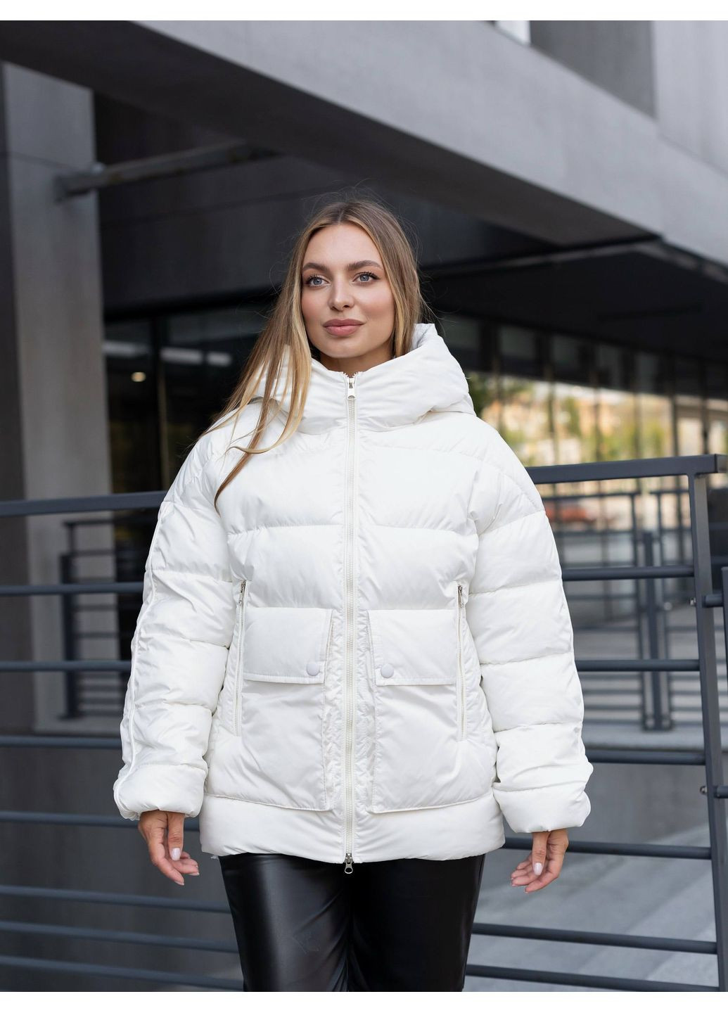 Молочный зимний Пуховик Geran