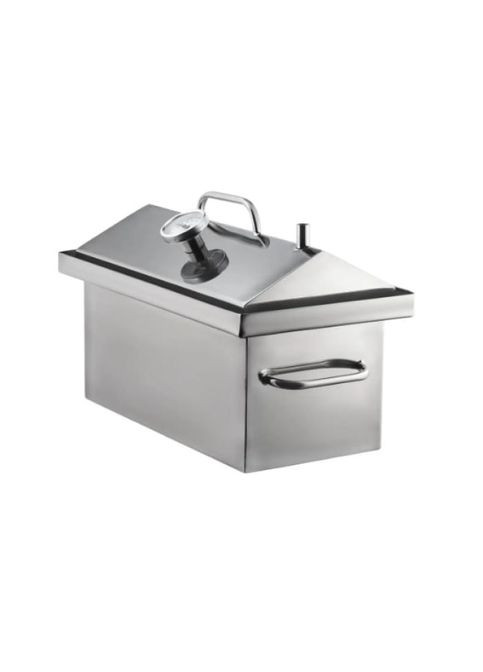 Коптильня гарячого копчення "S" нержавіюча сталь з термометром, 1.5мм No Brand (314832293)