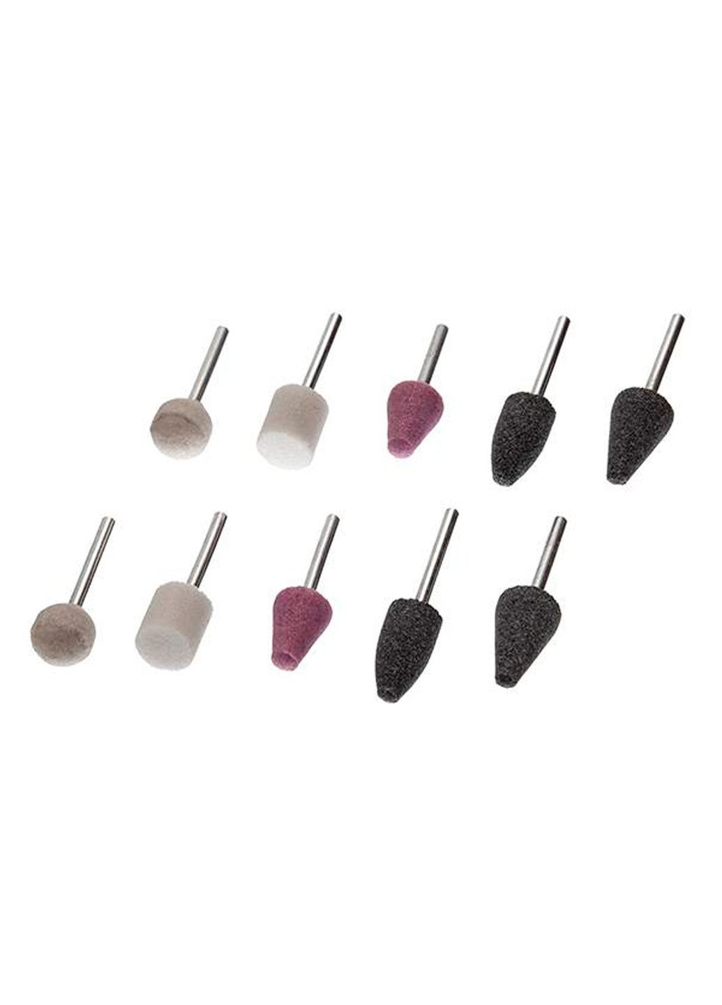 Набор шлифовальных камней 10 шт. для дрели по металлу, дереву и граниту, диаметр стержня 3 мм Intertool (332202766)