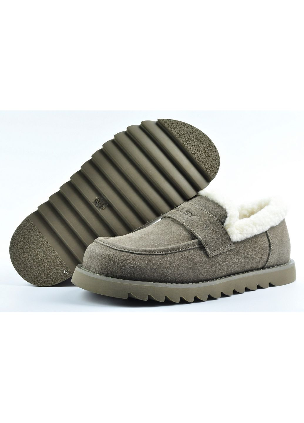 Зимние лоферы беж 201617 ALLSY бежевые зима (356764409)