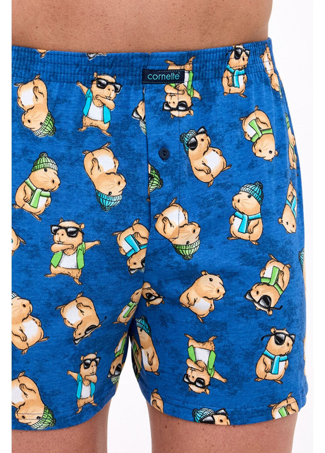 Труси-боксери великого розміру з принтом Хом'яки Classic 011/178 Cornette (361224945)