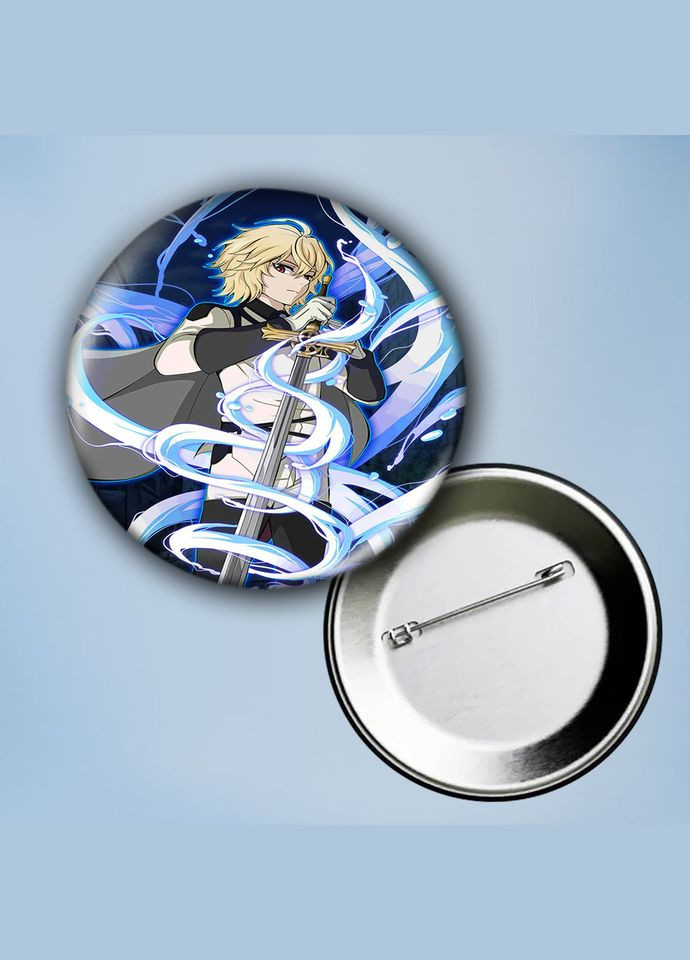 Значок на булавке Аніме Останній серафим #5 металевий 56 мм No Brand (304503692)