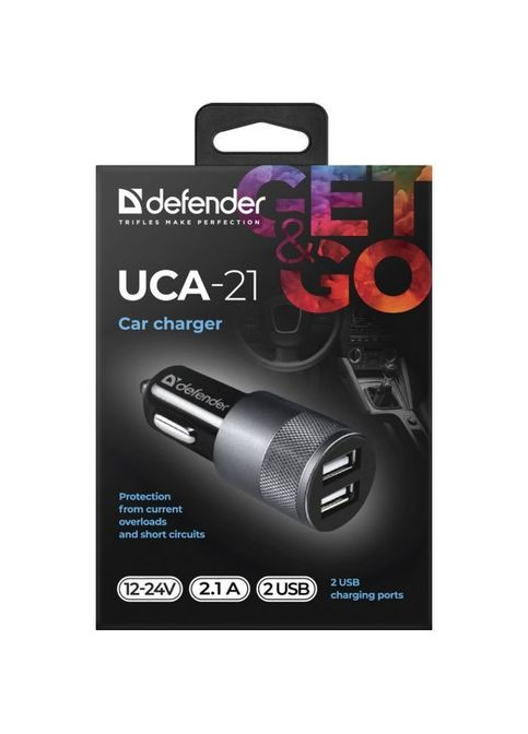 Зарядний пристрій (83821) Defender 2xUSB 12W (2xUSB-A) 2.1A UCA-21 (268141657)