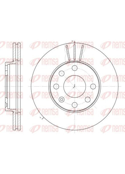 Диск тормозной DAEWOO LANOS R13 передн., вент. (пр-во ) 6061.10 Remsa (366117982)