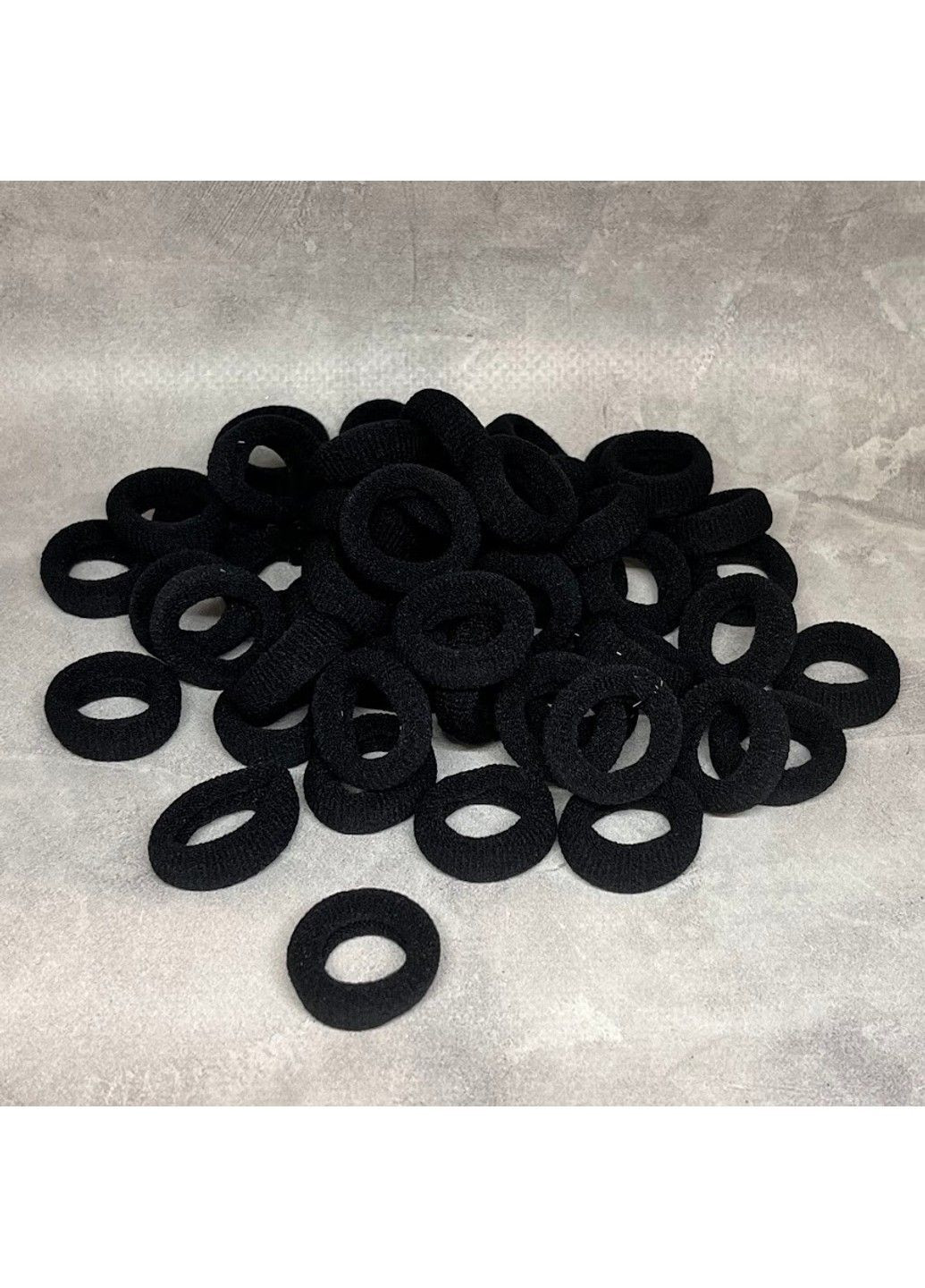 Резинки для волос 2,3 см, (Калуш), цвет-черный, арт 019577, упаковка 60 шт No Brand (368999172)