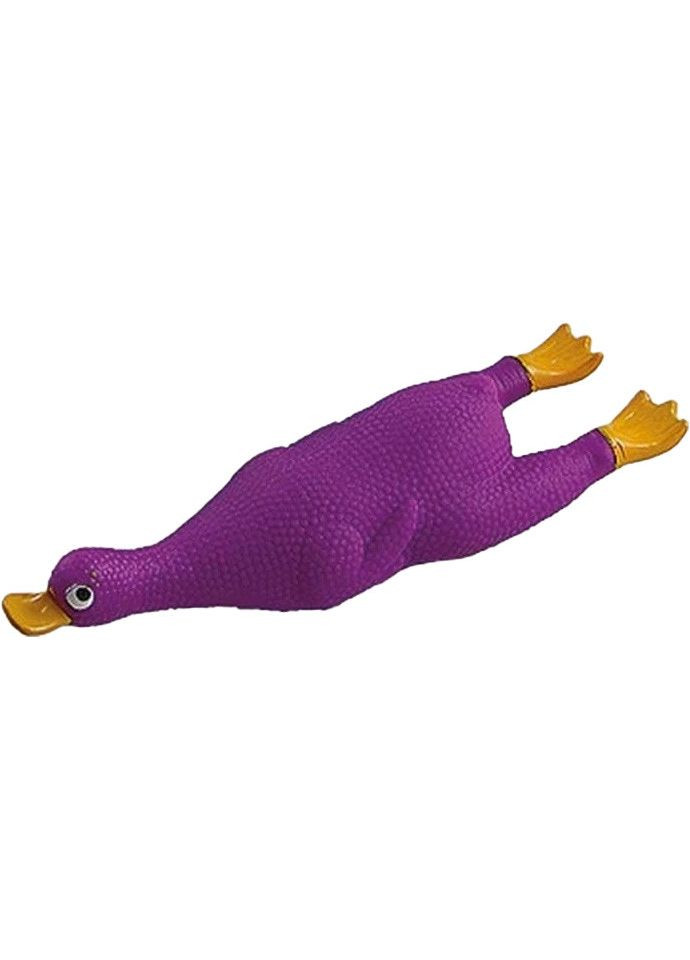 Іграшка для собак Toys Fun велика качка з пищалкою, вініл, 28.5 см, фіолетова 953802 TATRAPET (278308482)