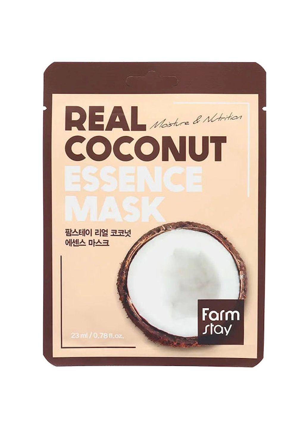Тканинна маска Real Coconut Essence Mask для обличчя з екстрактом кокосу 23 мл FarmStay (294197906)
