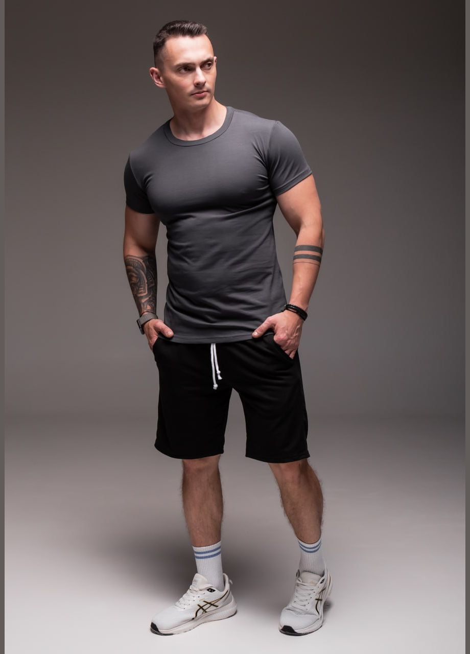 Чорна 2 в 1 футболка + шорти весна/літо турецький преміум матеріал No Brand