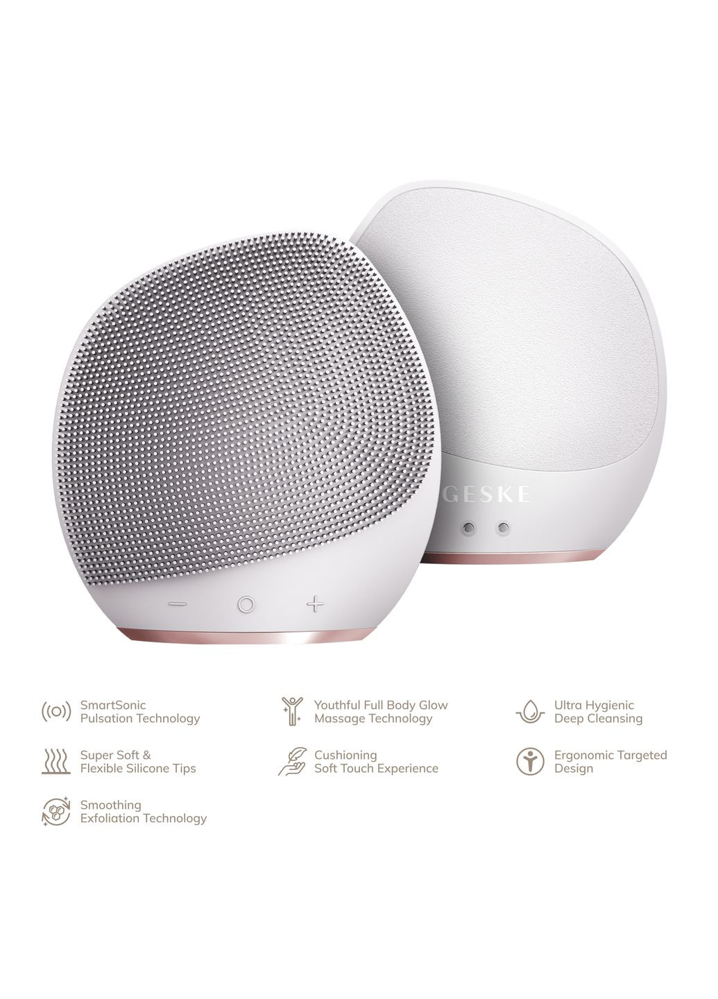 Ультразвуковая щетка для тела и интенсивный пилинг Sonic Body Brush&Intensive Exfoliator 7в1 starlight GESKE (341526033)