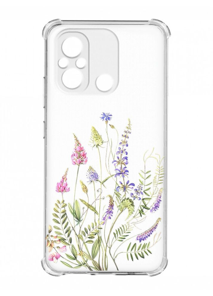 Чехол с утолщёнными углами на Xiaomi Redmi 12C:: Цветочная идиллия (принт 382) Creative (360709681)