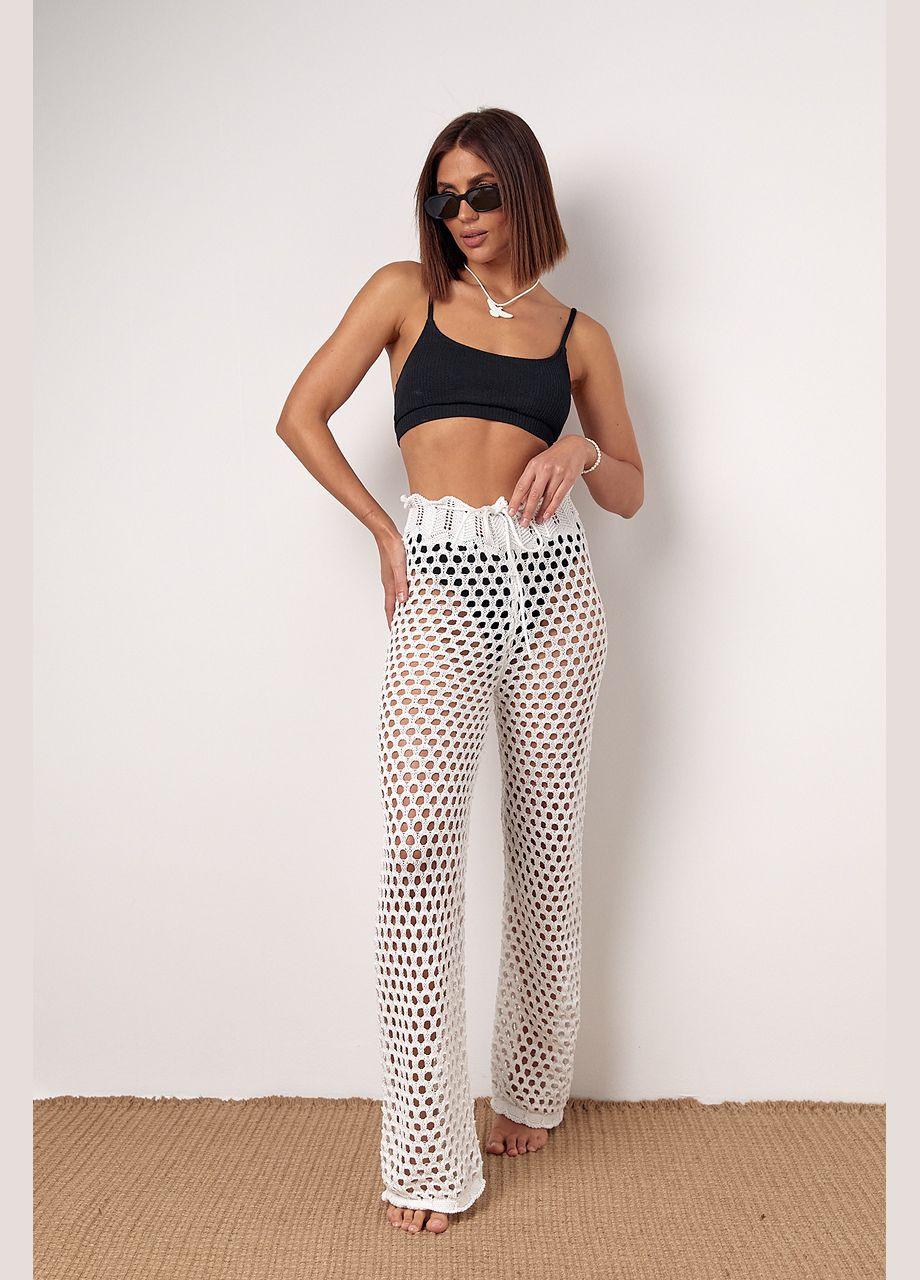 Жіночі штани в техніці крише - чорний Lurex (297579039)