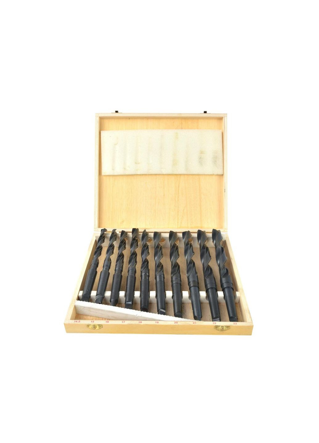 Сверла металла конус B16MK2 "" [комплект 10шт] HSS 14,5-23,0мм в деревянном кейсе Geko (313400060)