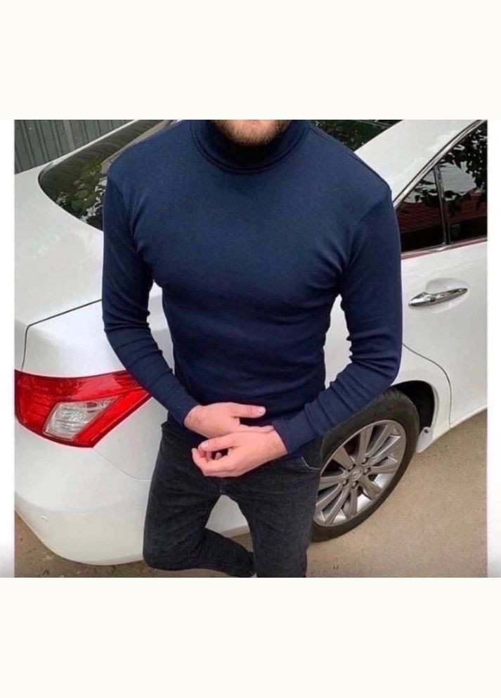 Синій гольф чоловічій на флісі Milani