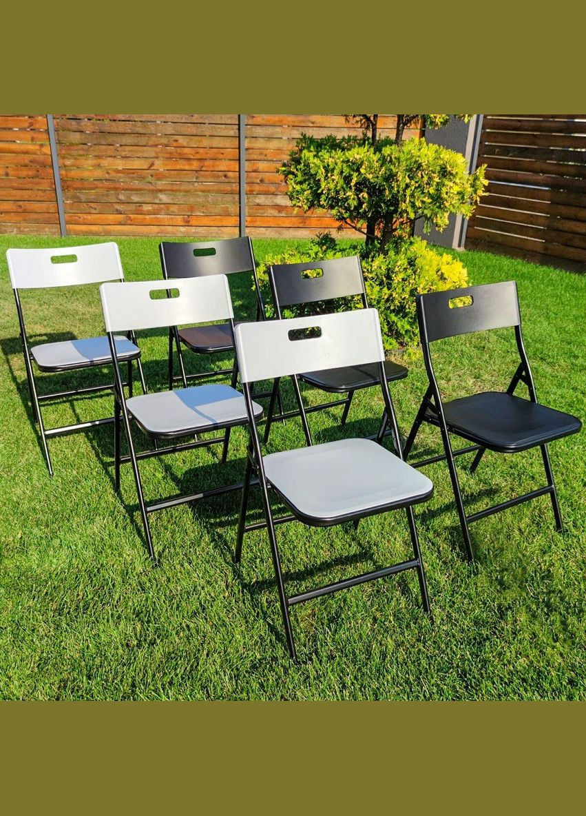 Складний стілець 46х42,5х86см Білий SW-00001610 Sticker Wall (304262468)