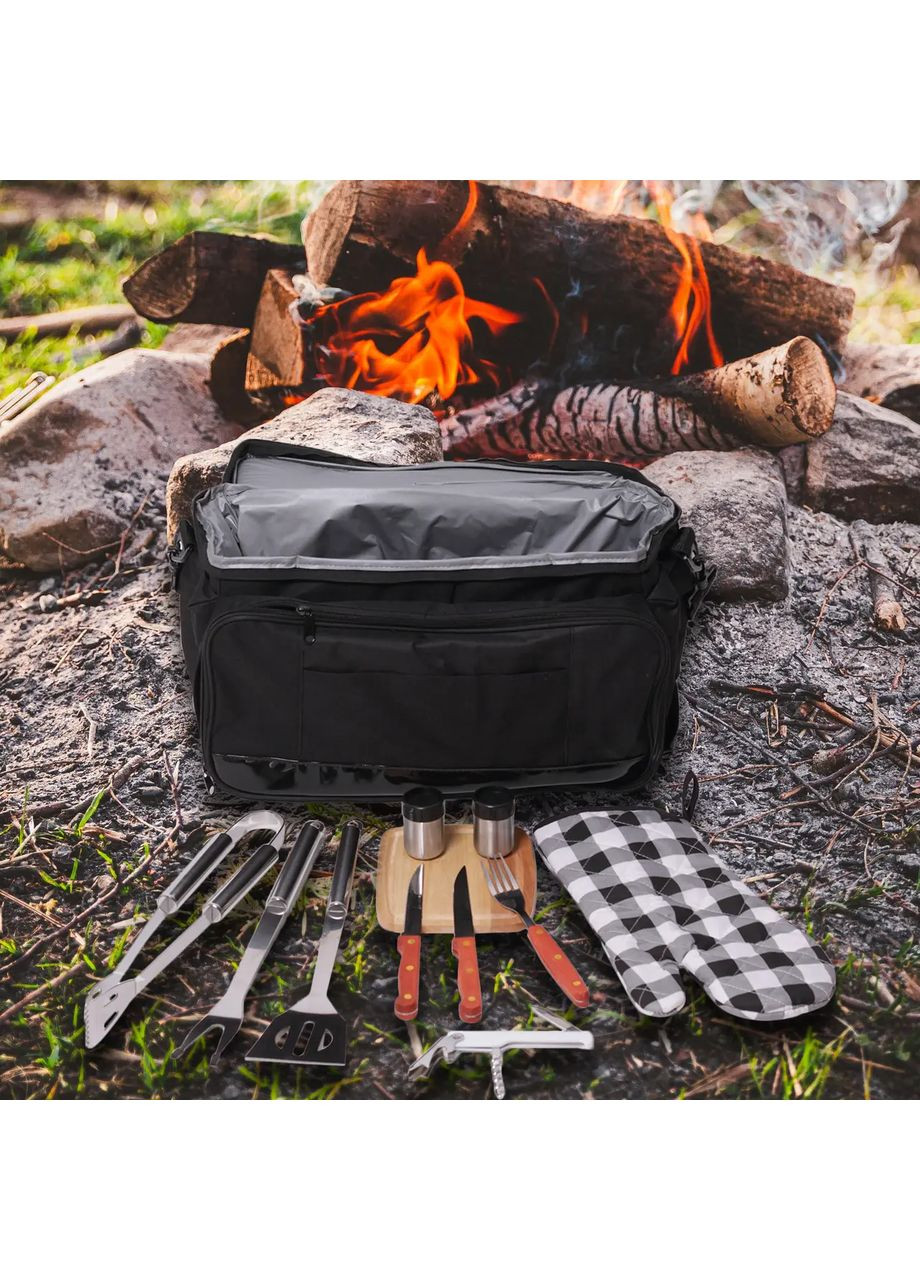 Сумка холодильник с набором для пикника 10.5л Скаут термосумка KM- hjk Kamille 0719 (360880108)