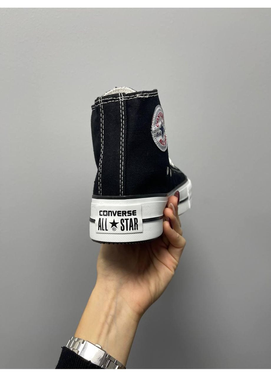 Черные демисезонные кеды мужские converse hight x chuck taylor platform black v2 конверс No Brand