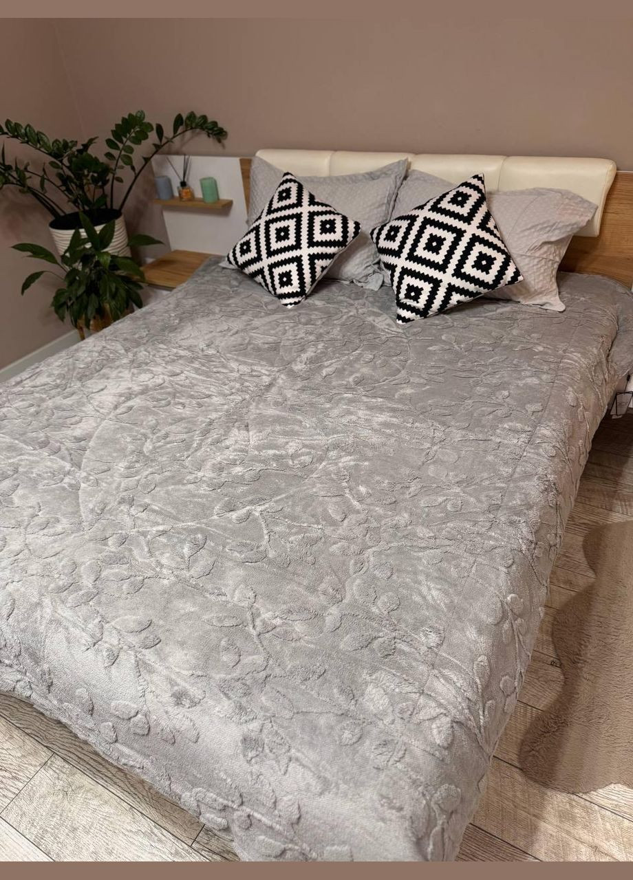 Покрывало стеганое микрофибра велюр двустороннее 200х230 см No Brand (308754486)