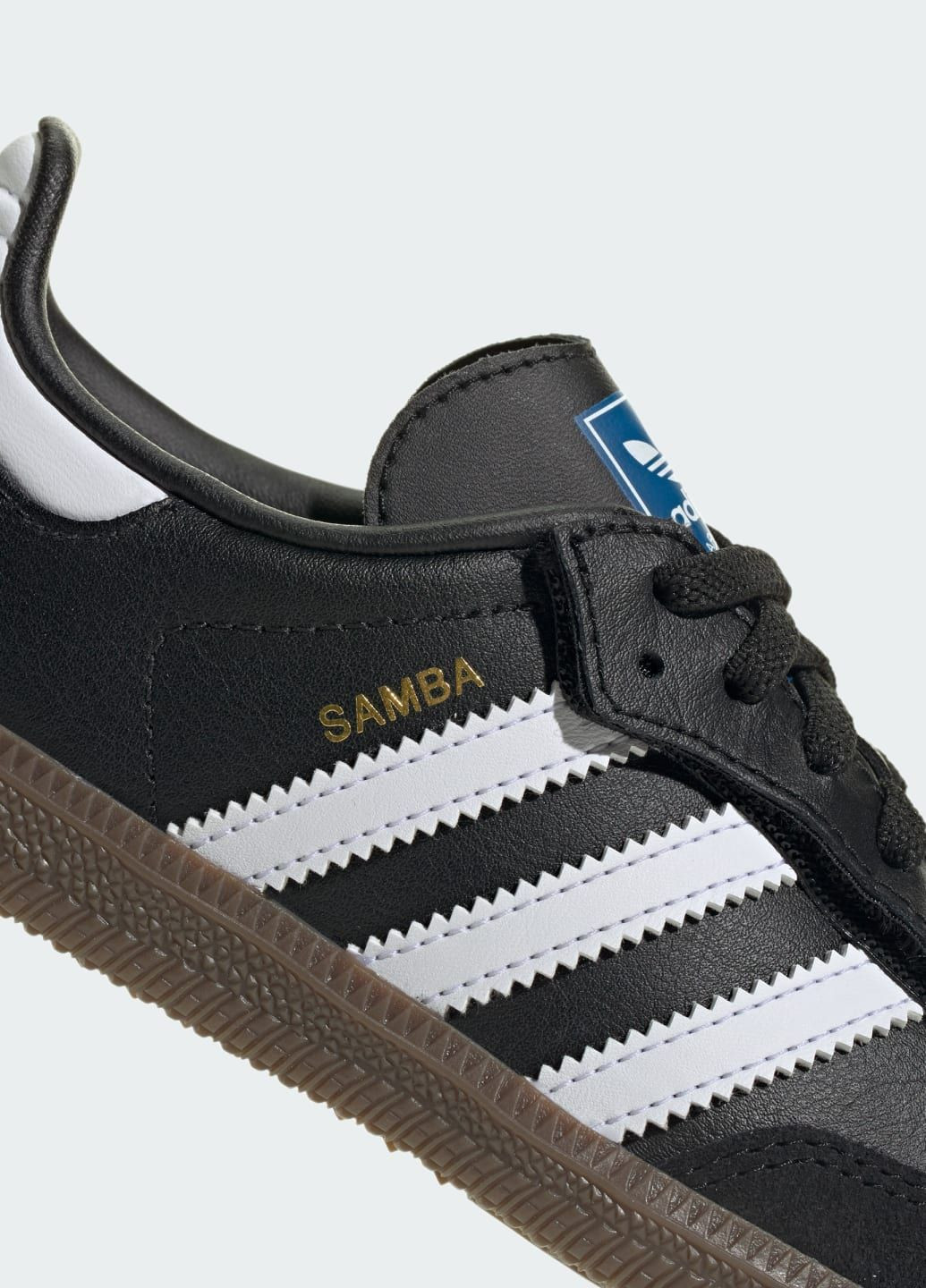 Черные всесезонные кроссовки samba og comfort closure elastic lace kids adidas