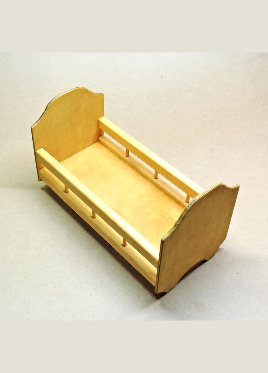 Кровать для кукол из дерева Рапунцель карри (КРТ-000202) No Brand (328605905)