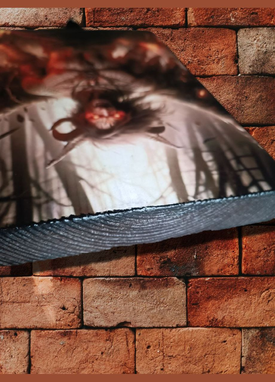 Панно на дереве «Искушение тьмы. Демон в мужском образе» мистический декор авторская ручная работа Handmade (343047097)