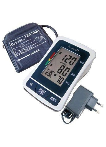 Тонометр BP-1305 з адаптером автоматичний на плече гарантія 5 років Longevita (296785282)